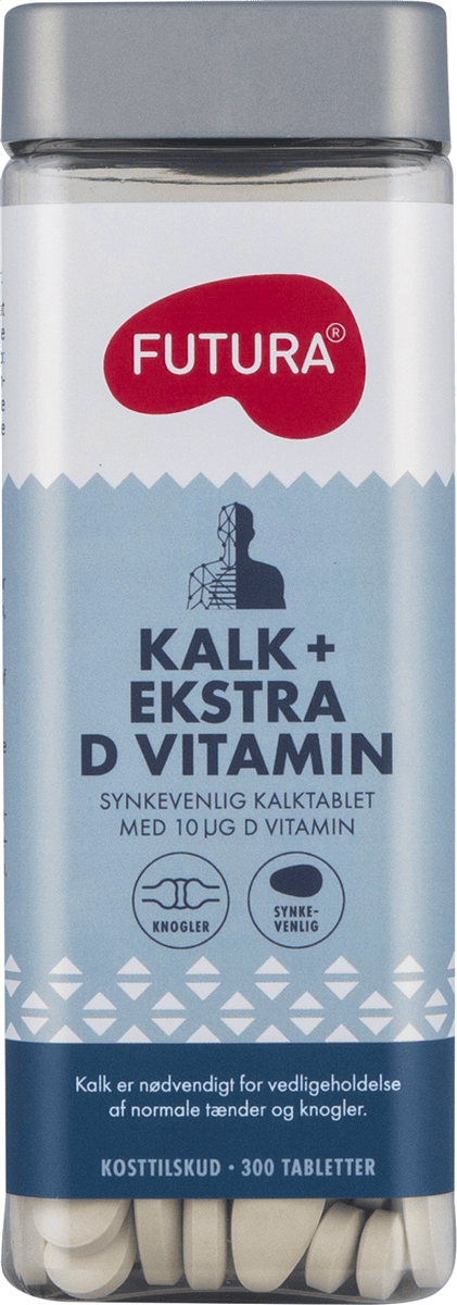 Futura Kalk + Ekstra D Vitamin 300 stk