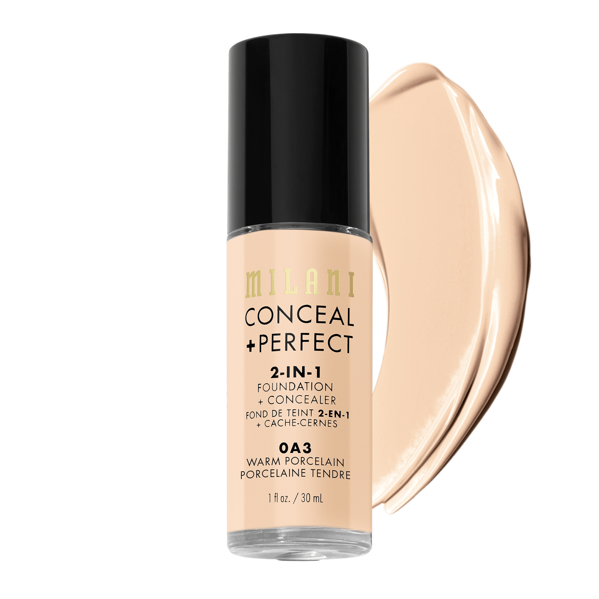 Milani Conceal + Perfect 2in1 Foundation + Concealer 0A3 Warm Porcelain 30 ml