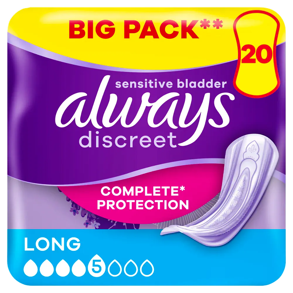 Always Discreet Incontinence Long Pads 20 st