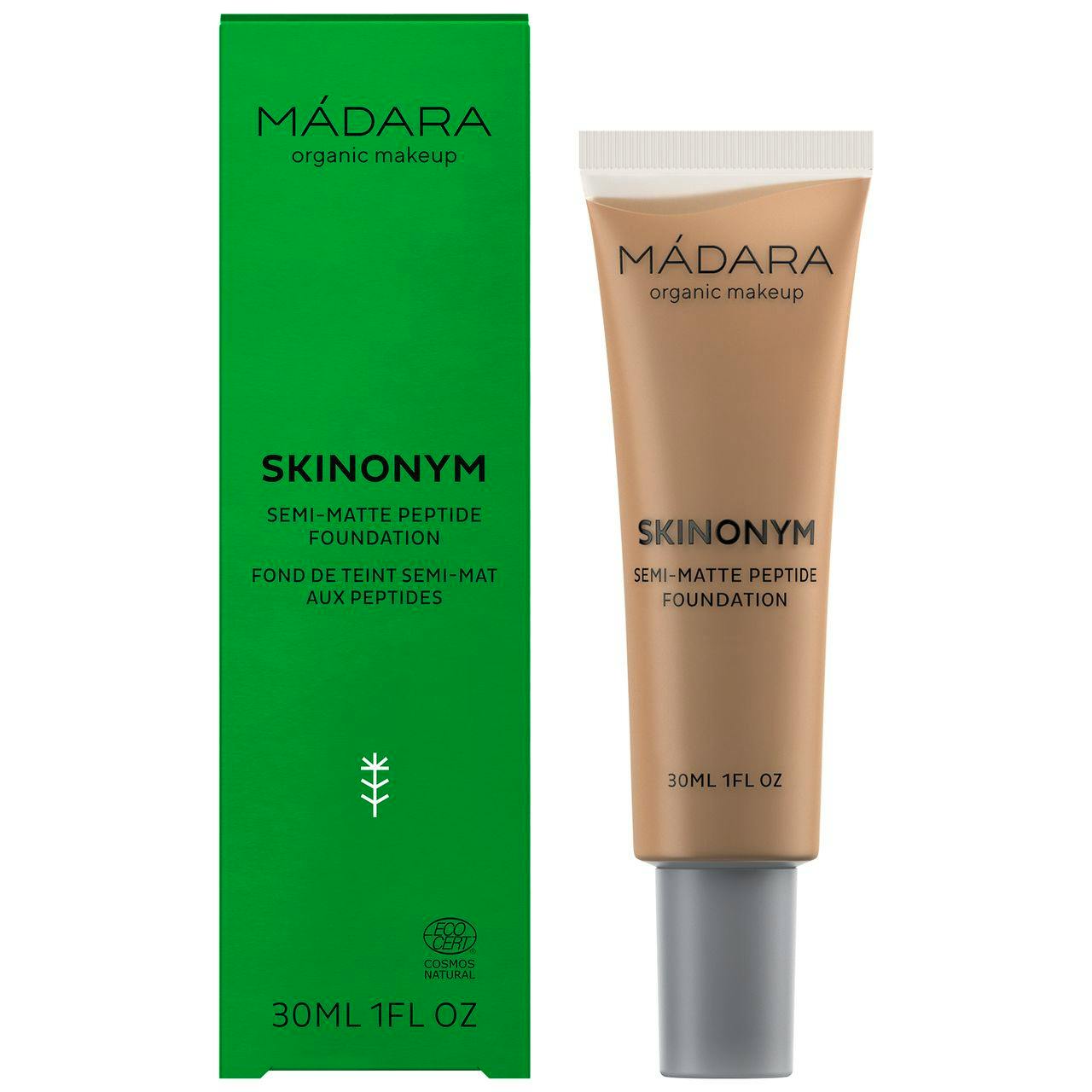 MÁDARA Skinonym Semi-Matte Peptide Foundation #65 Warm Tan 30 ml