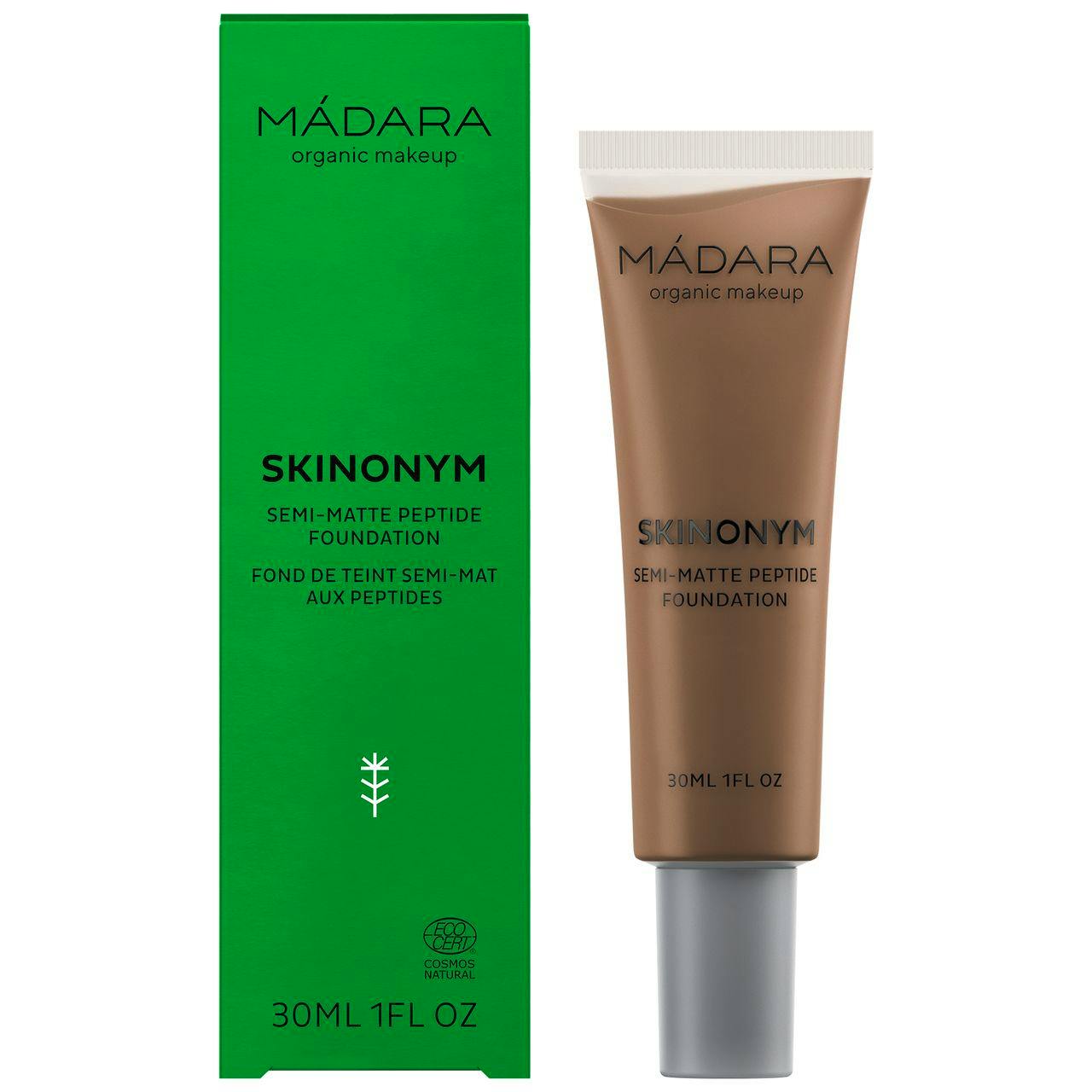 MÁDARA Skinonym Semi-Matte Peptide Foundation #90 Chestnut 30 ml