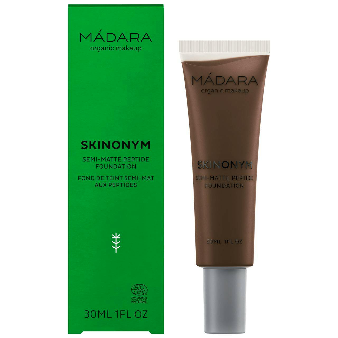 MÁDARA Skinonym Semi-Matte Peptide Foundation #100 Mocha 30 ml