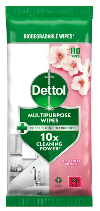 Dettol Multipurpose Wipes Cherry Bloom 110 stk