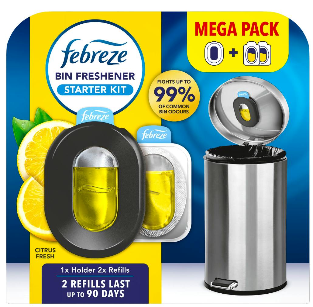Febreze Bin Freshener Starter Kit Citrus Fresh 1 pcs + 2 stk