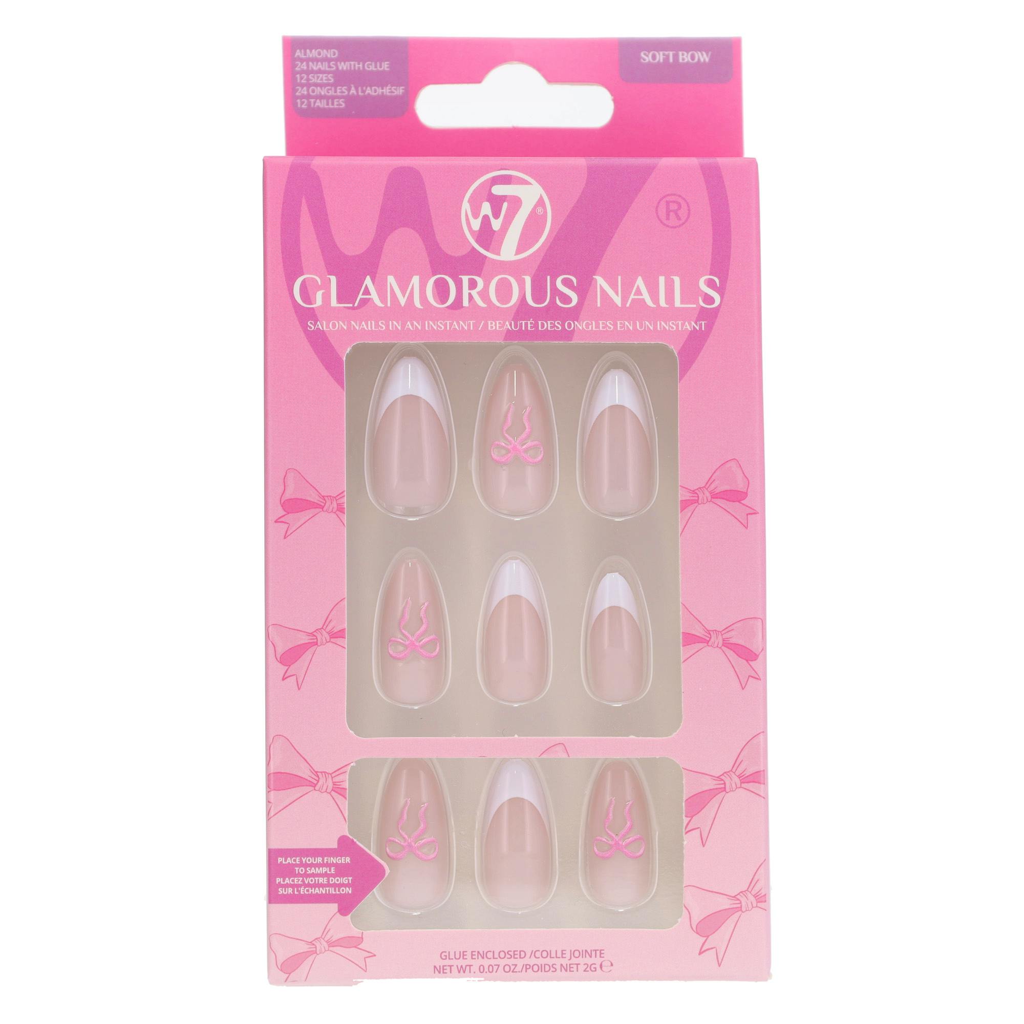 W7 Glamorous Nails Soft Bow 24 kpl