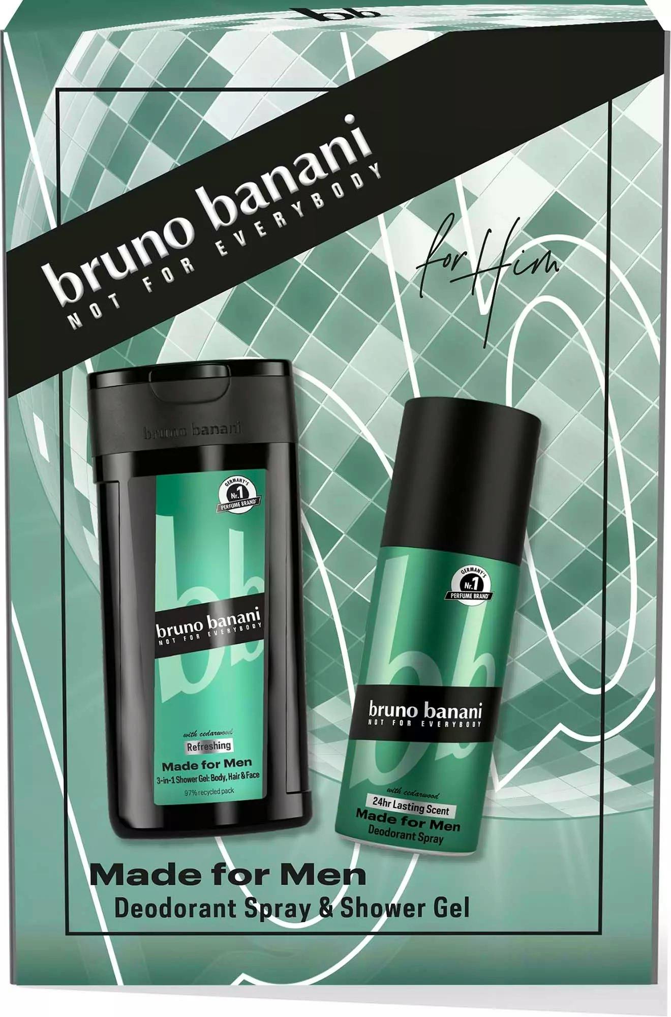 Bruno Banani Gift Set Made For Men Shower Gel & Deo Spray 250 ml + 150 ml