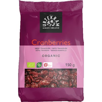 Urtekram Biologische Zoete Cranberry&#039;S 150 g