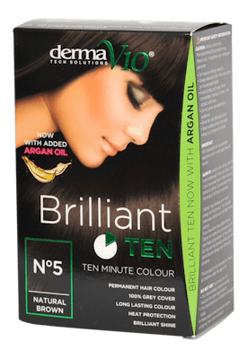 DermaV10 Brilliant Ten Hair Colour 5 Natural Brown 1 stk