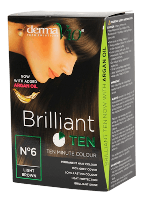 DermaV10 Brilliant Ten Hair Colour 6 Light Brown 1 st