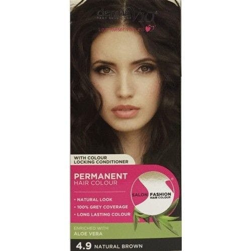 DermaV10 Salon Fashion Hair Colour Natural Brown 1 st