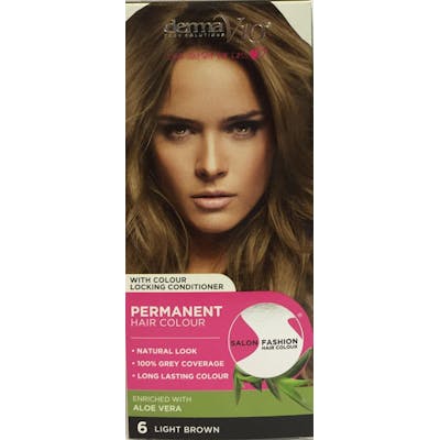 DermaV10 Salon Fashion Hair Colour Light Brown 1 kpl