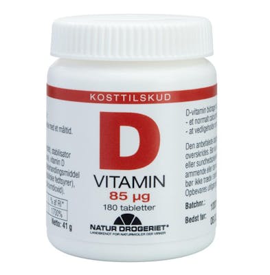 Natur Drogeriet Super D Vitamin D3 85 mcg 180 st