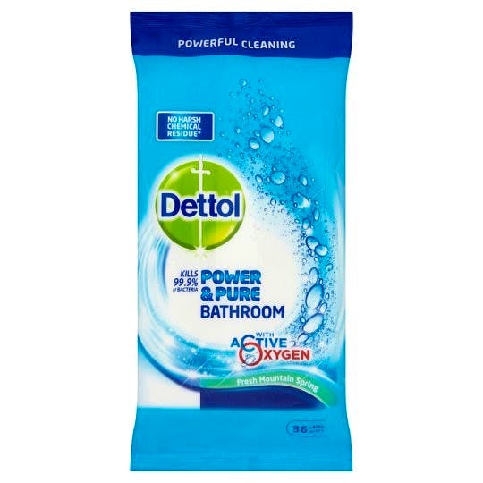 Dettol Power & Pure Bathroom Cleaning Wipes 36 st £1.89