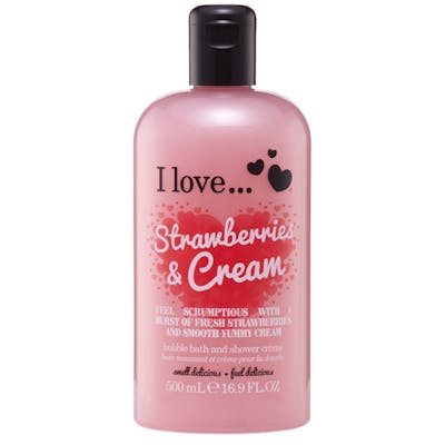 I Love Cosmetics Bath &amp; Shower Creme Strawberries &amp; Cream 500 ml