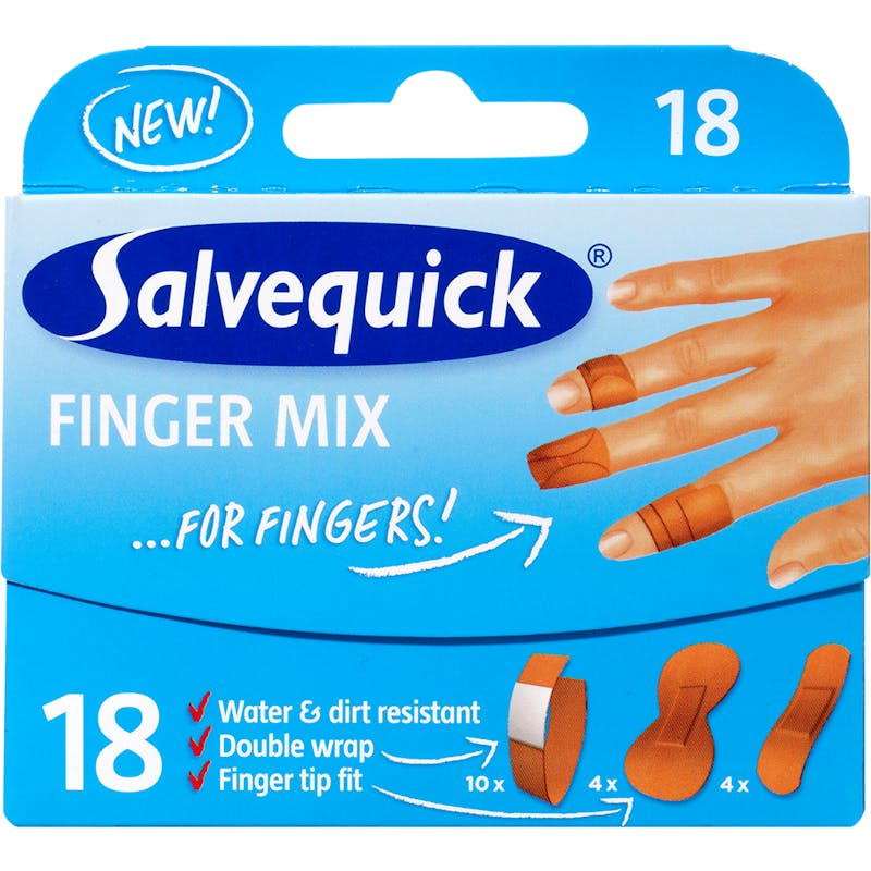 Salvequick Finger Mix Laastari 18 kpl