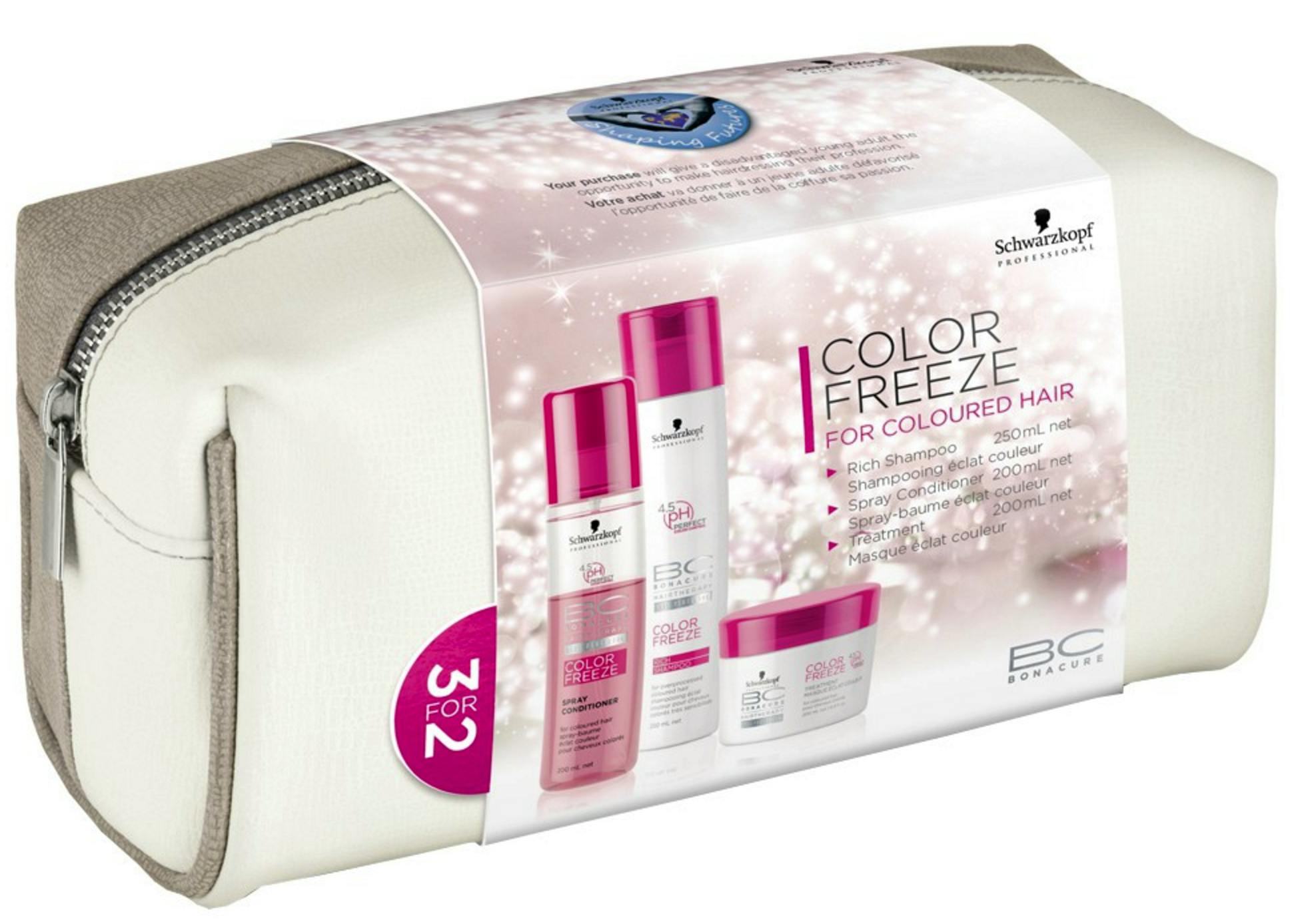 Schwarzkopf Bonacure Color Freeze Hair Set With Bag 250 ml + 200 ml ...