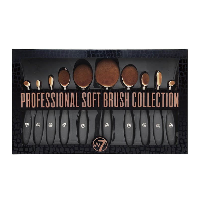 W7 Professional Soft Oval Brush Collection 10 pcs