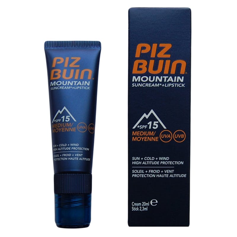 Piz Buin Mountain Sun Cream SPF15 &amp; Lipstick 2,3 ml + 20 ml