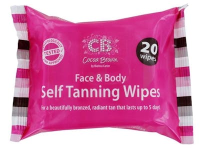 Cocoa Brown Face &amp; Body Self Tanning Wipes 20 stk