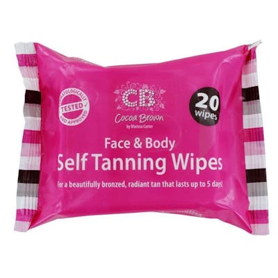Cocoa Brown Face & Body Self Tanning Wipes 20 st