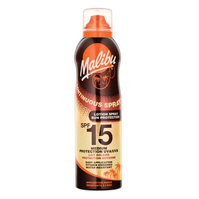 Malibu Continuous Sun Lotion Spray SPF15 175 ml