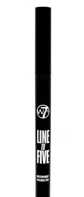 W7 Line To Five Waterproof Eyeliner Pen Black 1 pcs