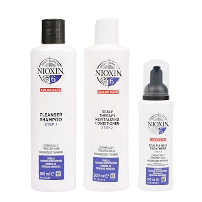Nioxin Starter Set System 6 For Chemically Treated Hair 300 ml + 300 ml + 100 ml