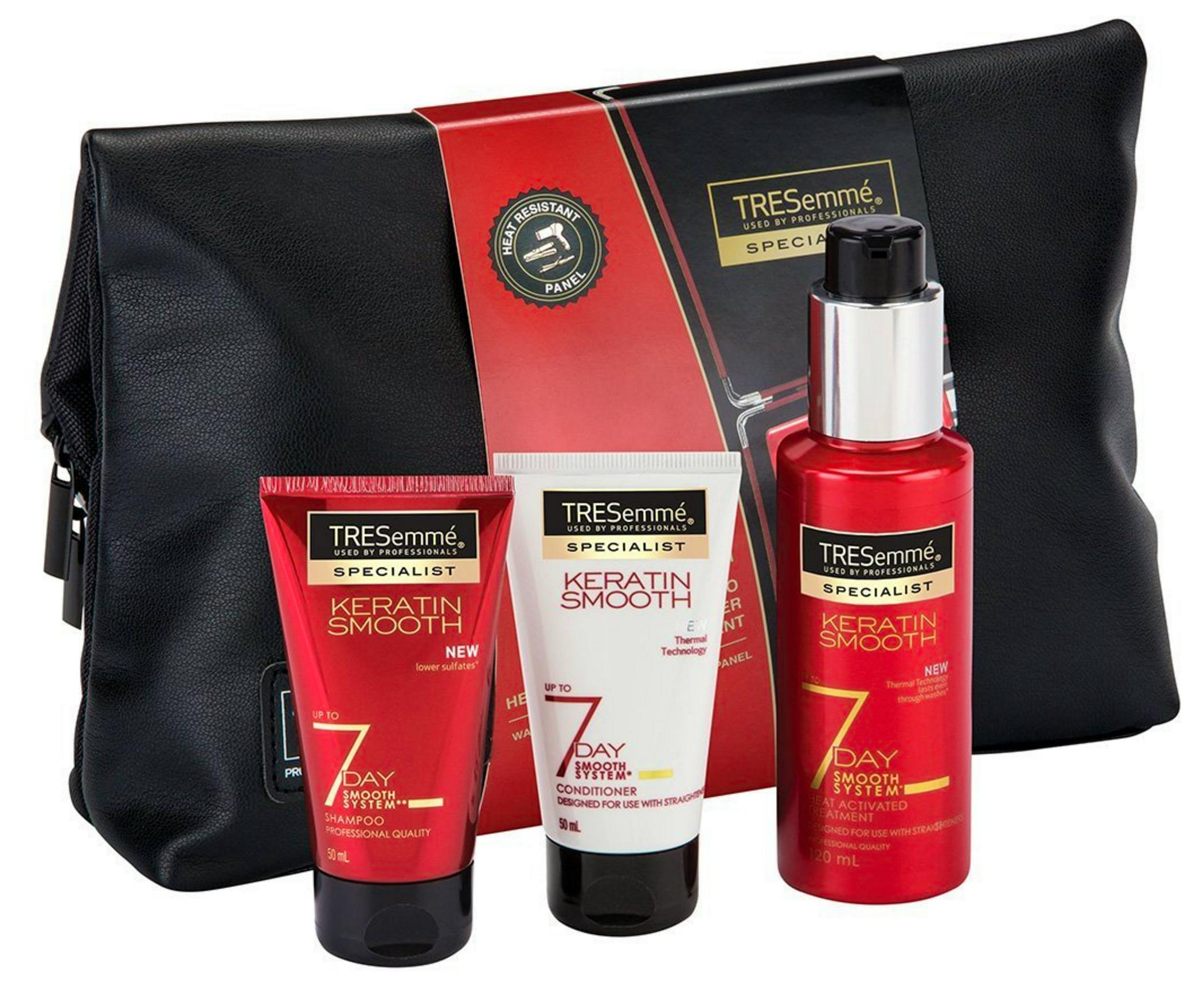 Tresemmé 7 Day Keratin Smooth Wash Bag Gift Set 2 x 50 ml + 120 ml 69