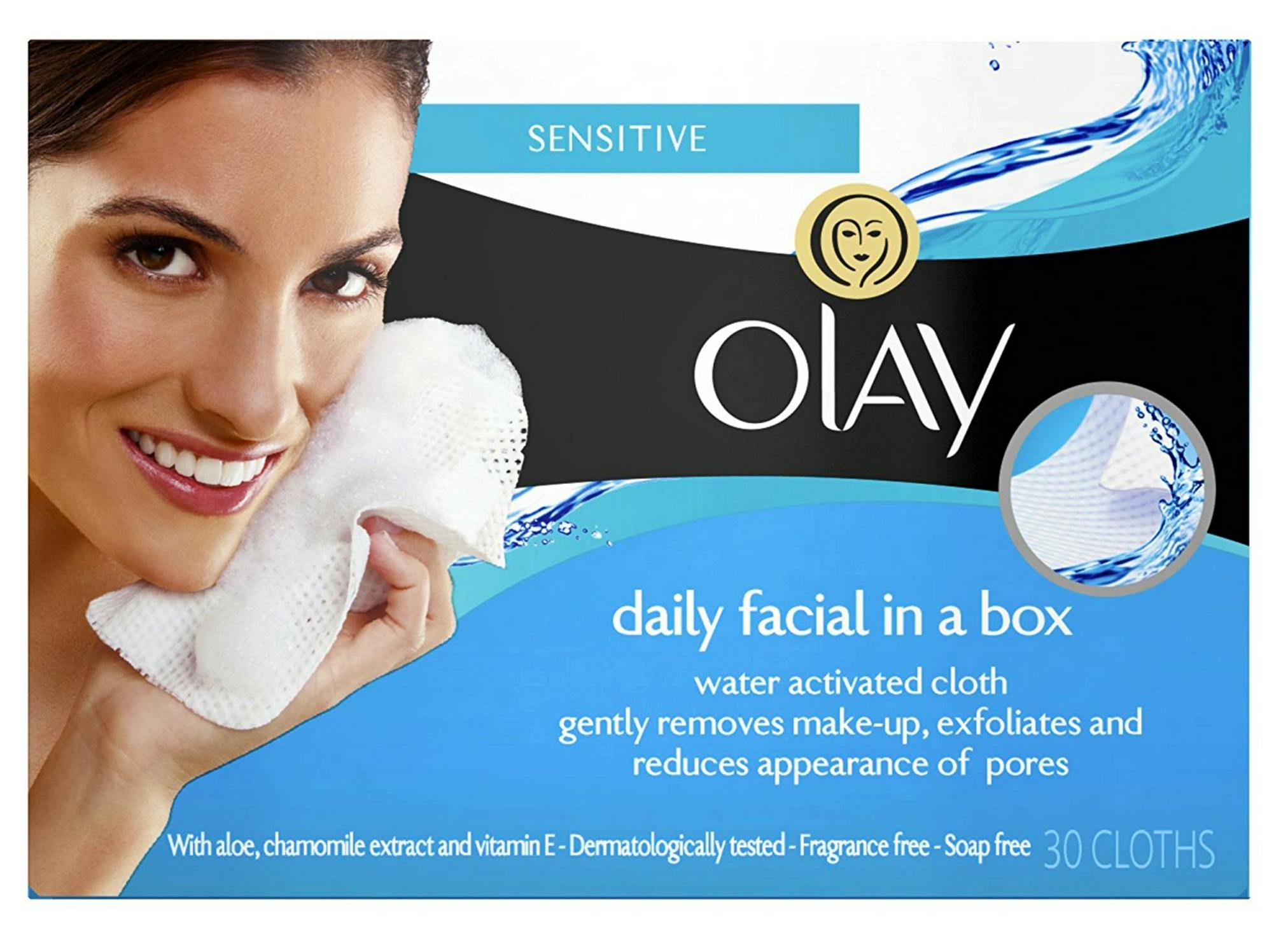 Olay Daily Facial in a Box Wipes Sensitive 30 pcs £2.89