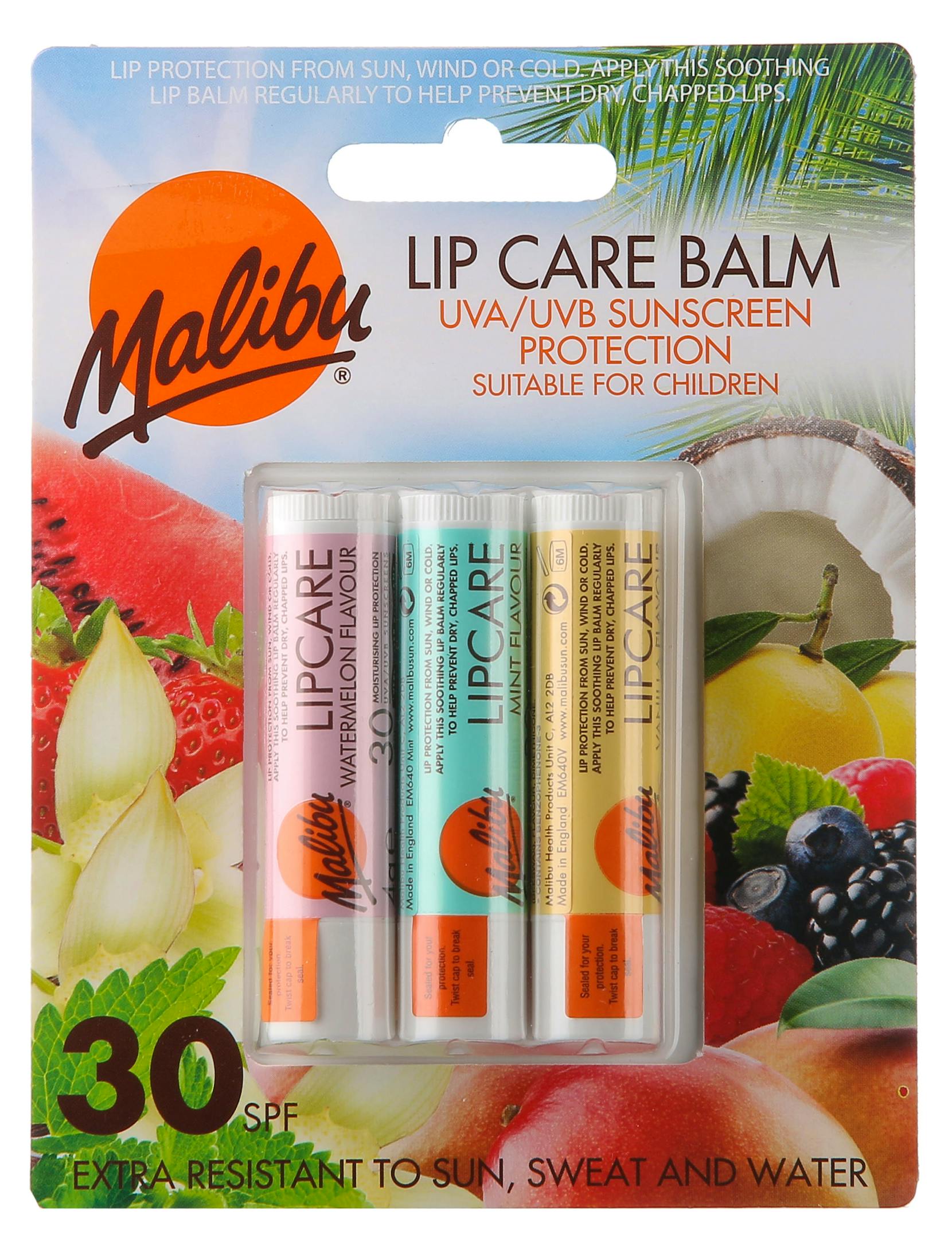 Malibu Lip Care Balm SPF30 3 pcs - £2.25