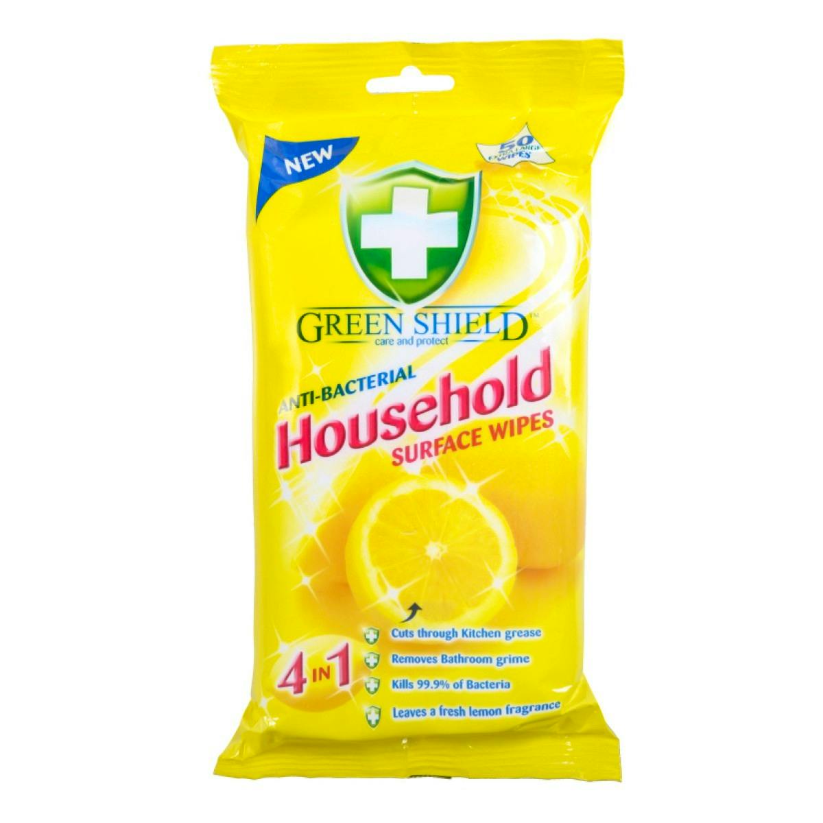 Green Shield AntiBacterial Household Surface Wipes 50 pcs £0.99