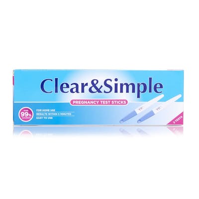Clear &amp; Simple  Pregnancy Test Sticks 2 pcs