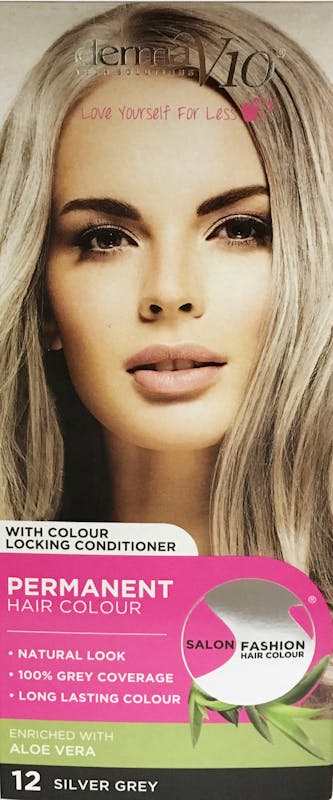 DermaV10 Salon Fashion Hair Colour Silver Grey 1 kpl
