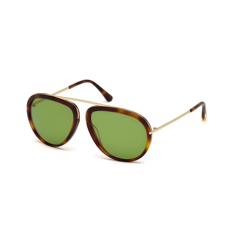 Tom Ford Men Stacy Aviator Sunglasses FT0452 56N Rose Gold Green 57 x 16 x 140 mm