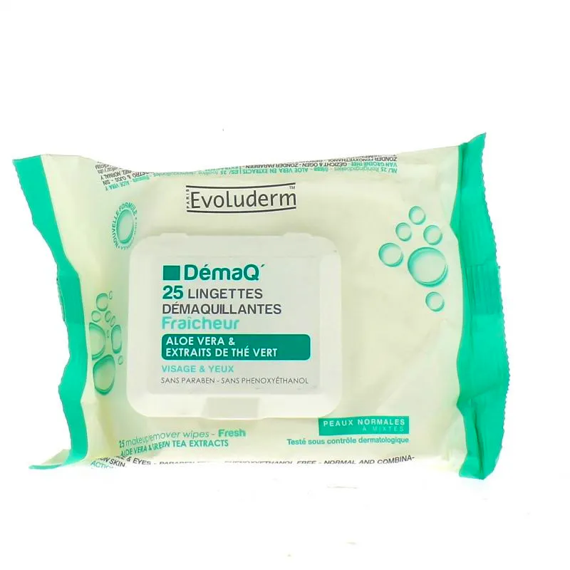 Evoluderm Make Up Remover Normal Skin Cleansing Wipes 25 pcs