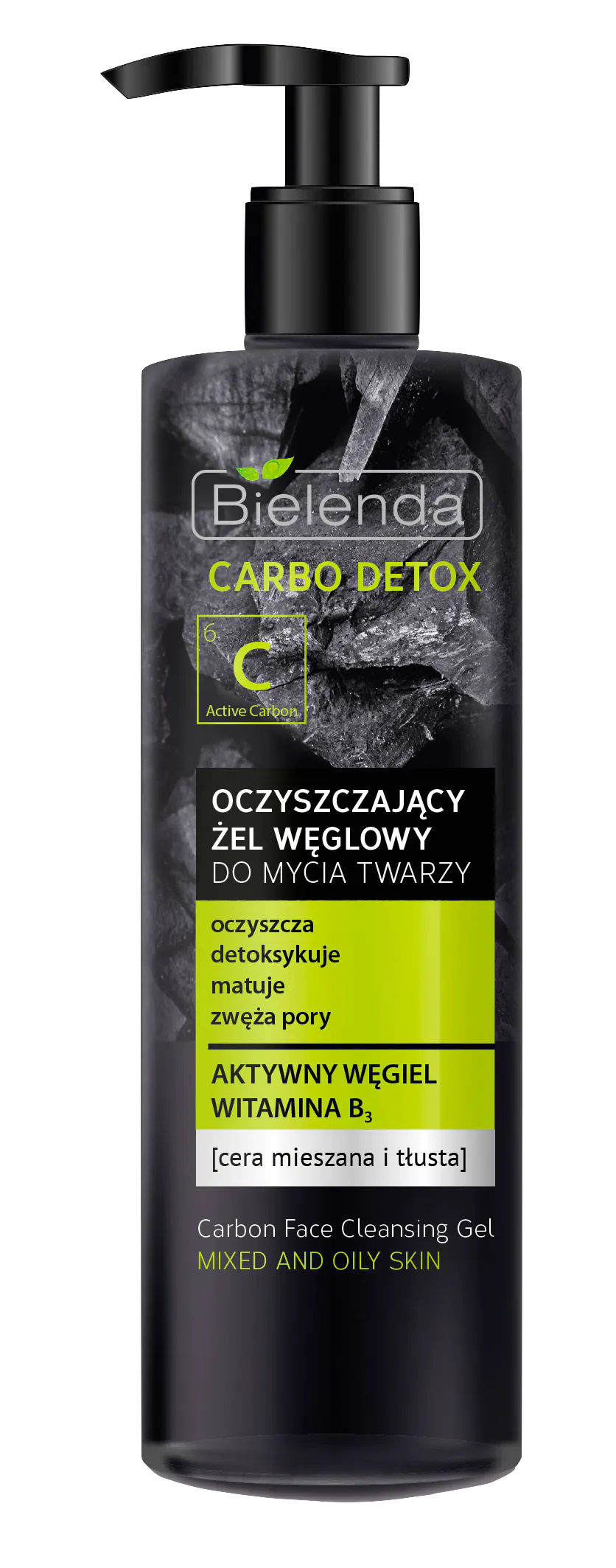 Bielenda Carbo Detox Carbon Cleansing Gel Oily Skin 195 g