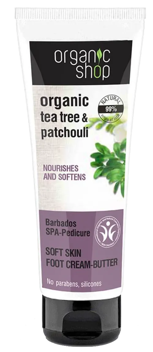 Organic Shop Organic Tea Tree & Patchouli Foot Cream Butter 75 ml