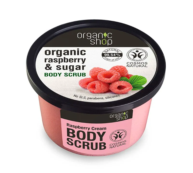 Organic Shop Organic Raspberry Cream & Sugar Body Scrub 250 ml