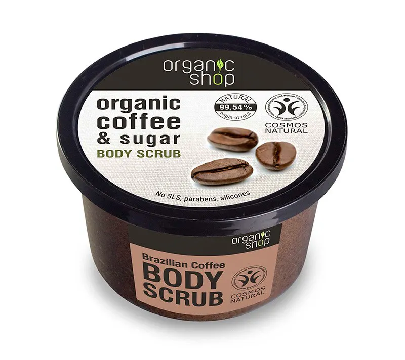 Organic Shop Organic Brazilian Coffee & Sugar Body Scrub 250 ml