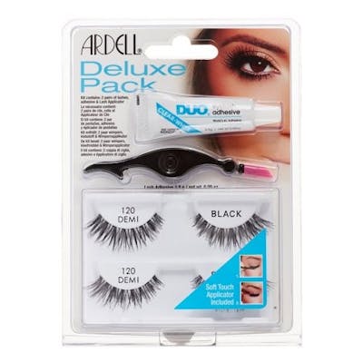 Ardell Eyelash Deluxe Pack 120 Demi Black 2 pairs + 2,5 g + 1 pcs
