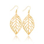 Everneed Siv Leaf Earring Gold 4,5 cm