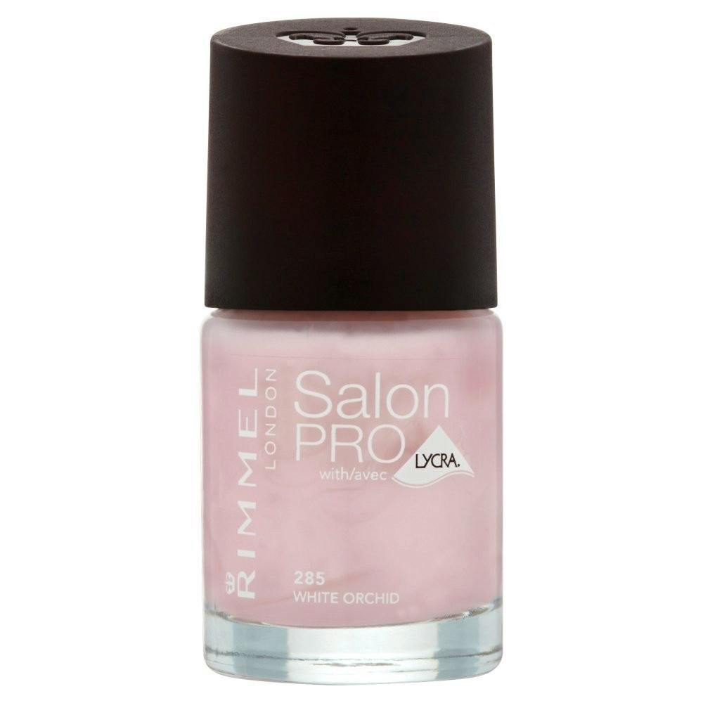 Rimmel Salon Pro With Lycra Nail Polish 285 White Orchid 12 ml £1.85