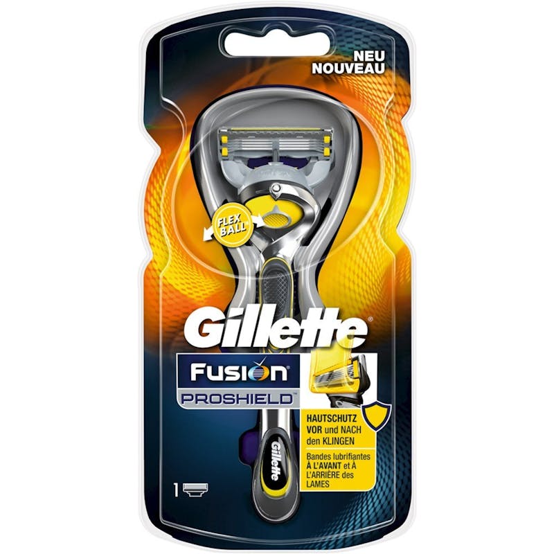 Gillette Fusion Proshield Flexball Yellow partakone 1 partakone + 1 terä