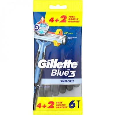 Gillette Blue3 Engangsskrabere Black 6 stk