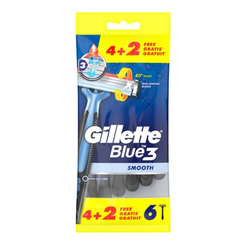 Gillette Blue3 Kertakäyttöiset Black Partakoneet 6 kpl