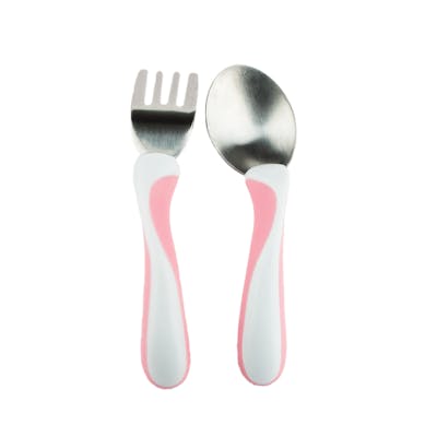 Bambino My First Spoon & Fork Pink 2 st