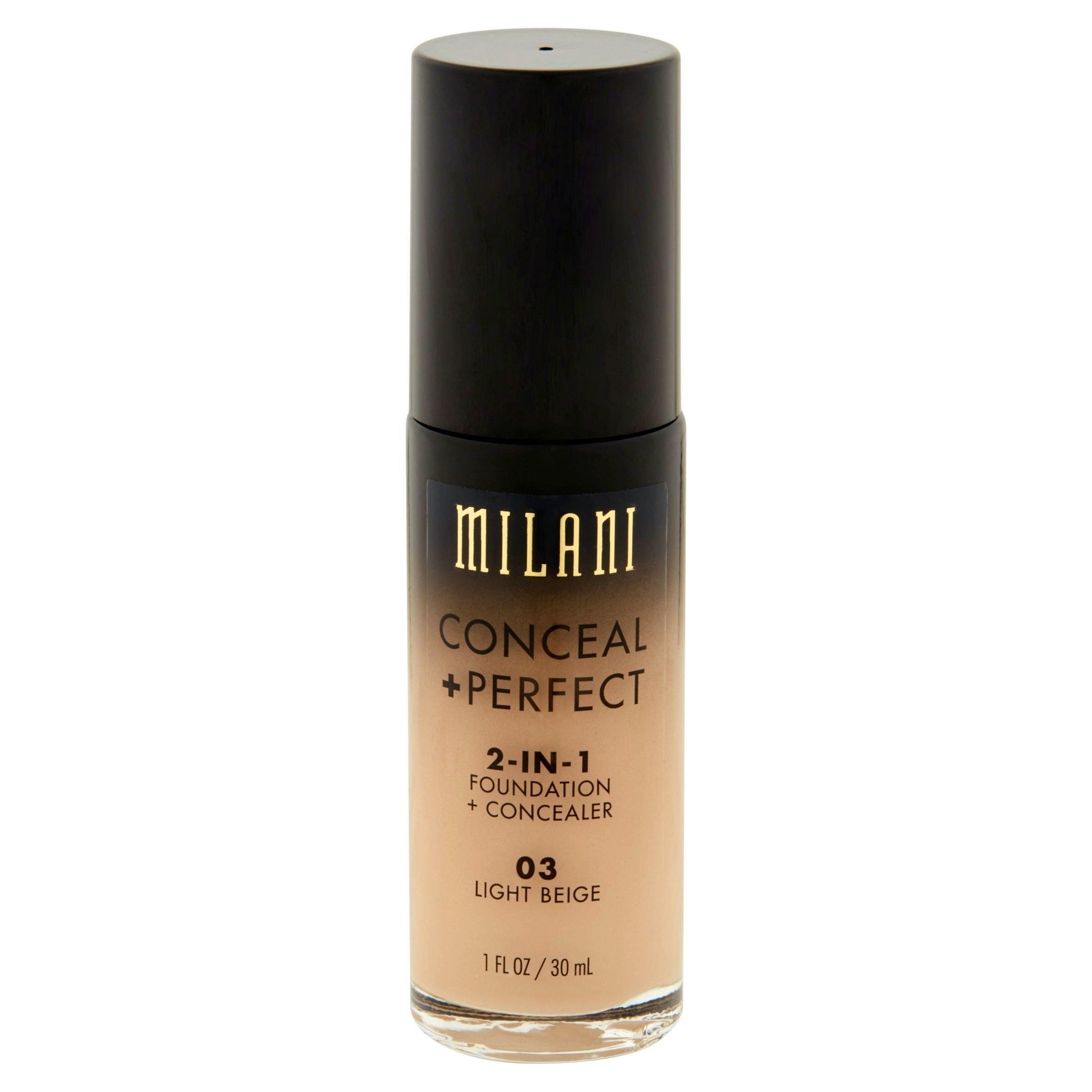 Milani Conceal + Perfect 2in1 Foundation + Concealer 03 Light Beige 30 ml