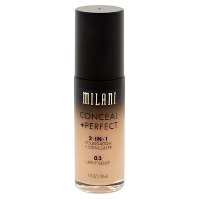 Milani Conceal + Perfect 2in1 Foundation + Concealer 03 Light Beige 30 ml