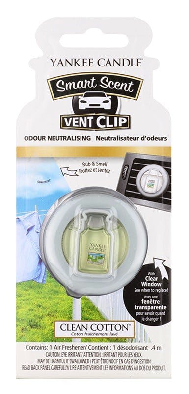 Yankee Candle Car Vent Clip Clean Cotton Air Freshener 4 ml 35.95 kr