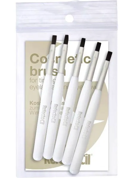 Refectocil Eyelash & Eyebrow Tinting Cosmetic Brush Silver 5 pcs